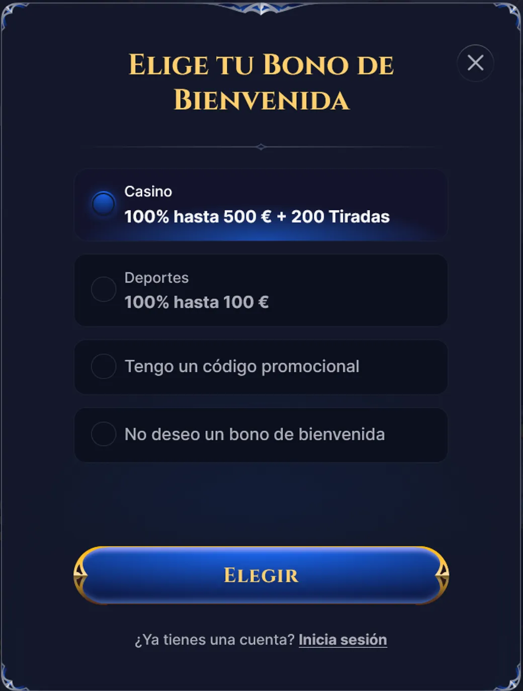 Caseus Casino registro